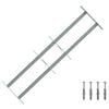 vidaXL Sikkerhetsgitter for vinduer med 2 tverrbjelker 3 pcs