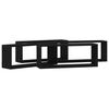 vidaXL Vegghyller 4 pcs Svart eik 60 x 15 x 23 cm Konstruert tre