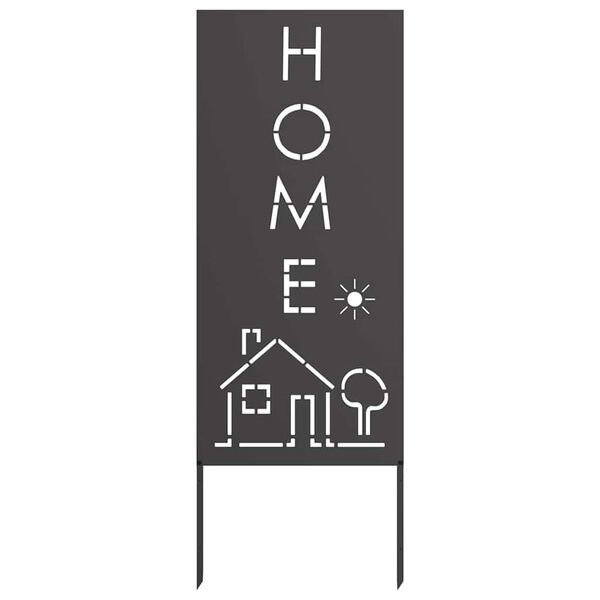 vidaXL Hageprivat skjerm Fretwork Svart 50 x 140 cm Kaldvalsest&aring;l