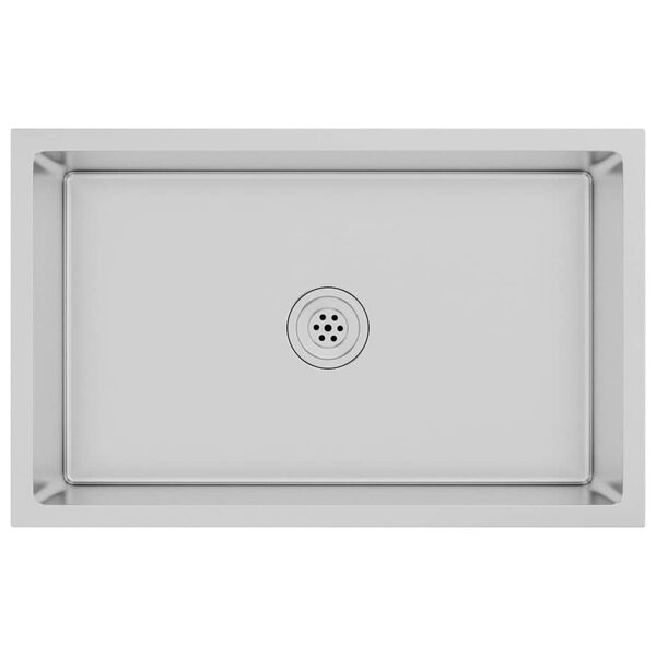 vidaXL Håndlaget kjøkkenvask rustfritt stål