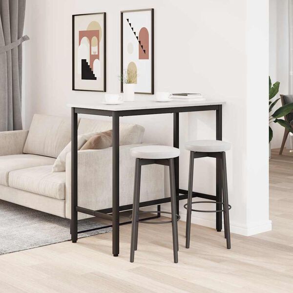 vidaXL bord Hvit 100 x 50 x 91 cm Konstruksjonsvirke og st&aring;l