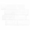 vidaXL Subway-flis 10 pcs Hvit 29 x 21 cm Polyuretan og PET