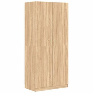 vidaXL Garderobe sonoma eik 90x52x200 cm konstruert tre