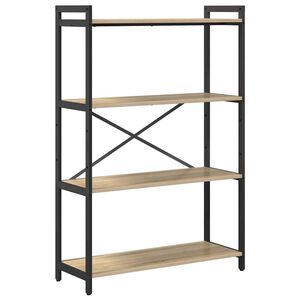 vidaXL Bokhylle 80 x 30 x 120 cm Konstruert tre Sonoma eik