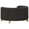 vidaXL Hundesofa svart 69x69x36 cm plysj