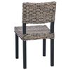vidaXL Spisestuestol 2 pcs Svartvask 46 x 55 x 84 cm Kubu Rattan