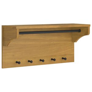 vidaXL Veggmontert knaggrekke SANDNES 87x30x42 cm heltre furu