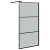vidaXL Dusjvegg 100x195 cm m&oslash;rkt ESG-glass svart