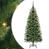 vidaXL Kunstig juletre med 150 LED med stativ grønn 120 cm PE og PVC