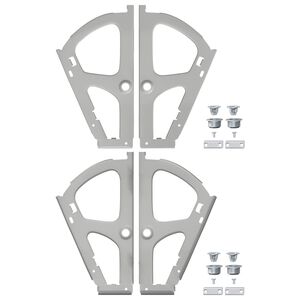 vidaXL Flip Skaphengsel 2 pcs s&oslash;lv 235 x 155 x 30 mm Jern