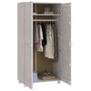 vidaXL Garderobe HAMAR hvit 89x50x180 cm heltre furu