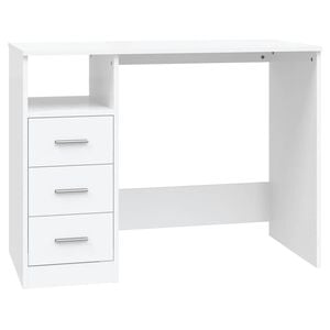 vidaXL Skrivebord h&oslash;yglans hvit 102x50x76 cm konstruert tre