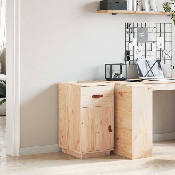 vidaXL Skap til skrivebord 40x50x75 cm heltre furu