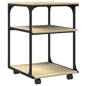 vidaXL Skriverbord 3 hyller sonoma eik 43x48x64 cm konstruert tre