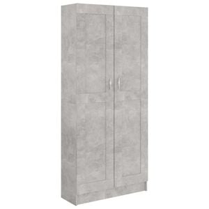 vidaXL Bokhylle betonggr&aring; 82,5x30,5x185,5 cm konstruert tre