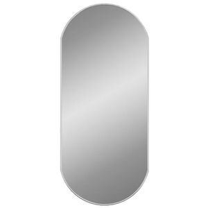 vidaXL Veggspeil s&oslash;lv 80x35 cm oval