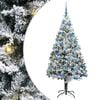 vidaXL Kunstig juletre Hvit 180 cm PVC og St&aring;l og Plast
