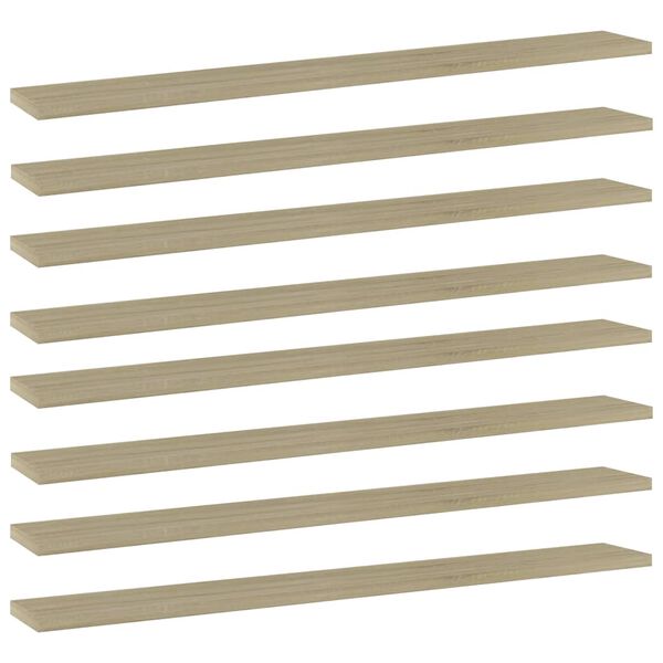 vidaXL Hylleplater 8 stk sonoma eik 80x10x1,5 cm sponplate