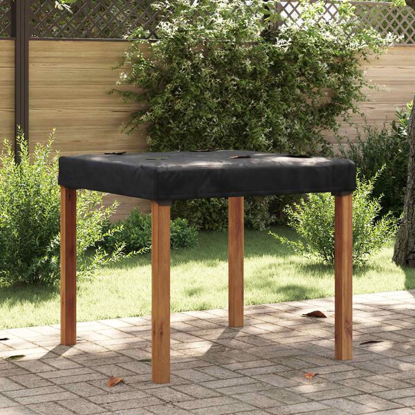 vidaXL Bordduk Ensfarget Svart 102 x 102 x 15 cm stoff