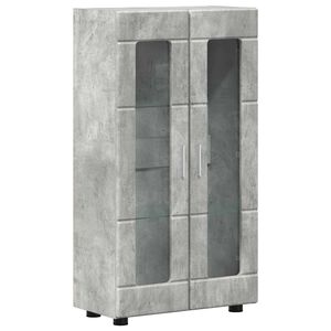 vidaXL Serviesskap FLORIN Betonggr&aring; 55,5 x 29 x 100 cm Konstruert tre