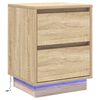 vidaXL Nattbordskap Sonoma eik 39 x 34,5 x 50 cm Konstruert tre