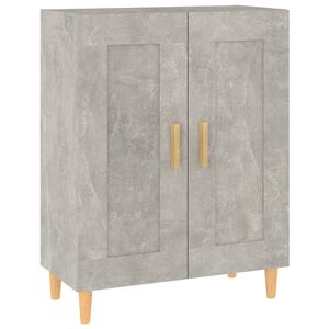 vidaXL Skjenk betonggr&aring; 69,5x34x90 cm konstruert tre