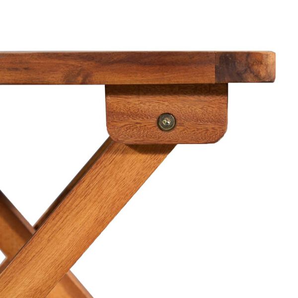 vidaXL Solsenger 2 stk med bord polyrotting og heltre akasie