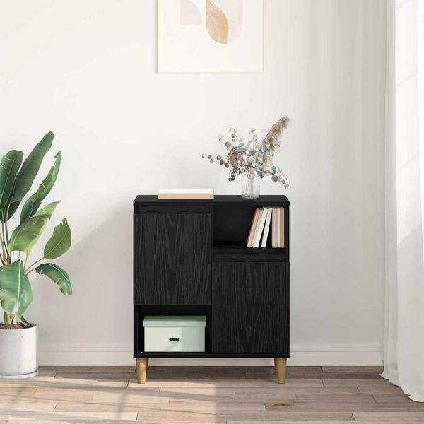 vidaXL Serviesskap Svart eik 35 x 60 x 70 cm Konstruert tre