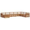 vidaXL Sofasett 8 pcs Naturlig Solid akasietre