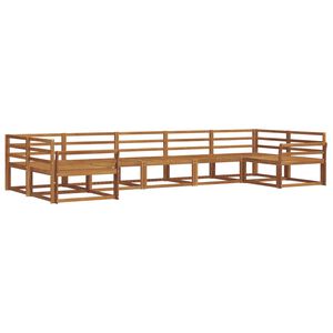 vidaXL Utend&oslash;rs sofa-sett 7 pcs Naturlig Solid akasietre