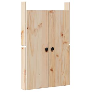 vidaXL Kj&oslash;kkend&oslash;r MEPPEL Brun Eik 50 x 9 x 82 cm Massivt furutre