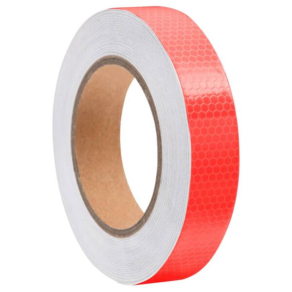 vidaXL Reflekterende tape r&oslash;d 2,5 cm x 20 m PVC