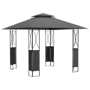 vidaXL Paviljong med tak antrasitt 300x300x270 cm st&aring;l