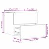 vidaXL Nattbord med skuff 2 pcs Hvit 39 x 34 x 33 cm Heltre furu