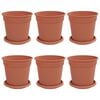 vidaXL Plantepotter 6 pcs Klinker R&oslash;d &Oslash; 17 x 14 cm Plast