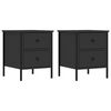 vidaXL Nattbord 2 stk svart 40x42x50 cm konstruert tre