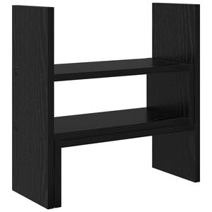vidaXL Stativ for monitor p&aring; skrivebord Svart eik 40 x 17 x 41 cm