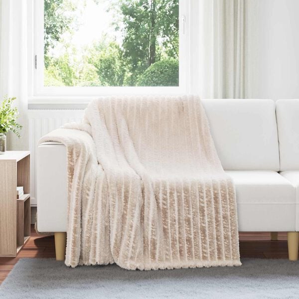 vidaXL Kastteppe Beige 200 x 150 cm Fleece