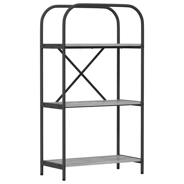 vidaXL Bokhylle Gr&aring; Sonoma 60 x 30 x 109 cm Konstruert tre