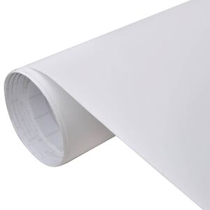 vidaXL Bilfolie matt hvit 100x150 cm