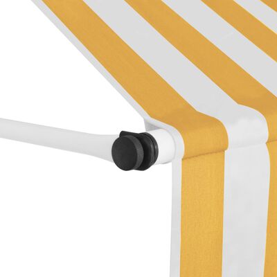 vidaXL Manuell uttrekkbar markise 100 cm oransje og hvite striper
