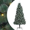 vidaXL Kunstig Forbelyst Juletre med Kule Sett gr&oslash;nn 240 cm PET