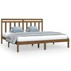 vidaXL Sengeramme honningbrun heltre 180x200 cm Super King