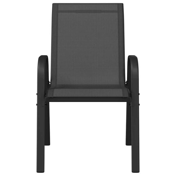 vidaXL Stablebare hagestoler 2 stk svart textilene-stoff