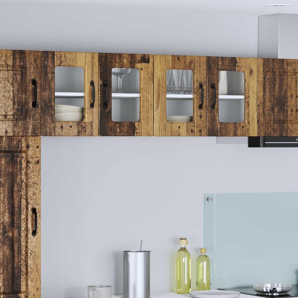 vidaXL Kj&oslash;kkenskap 2 pcs Gammelt tre 60 x 31 x 40 cm Konstruert tre