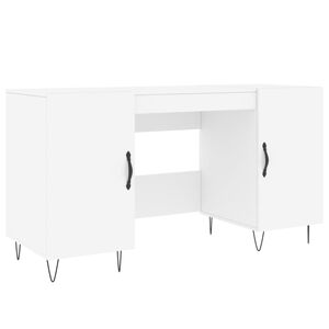 vidaXL Skrivebord hvit 140x50x75 cm konstruert tre