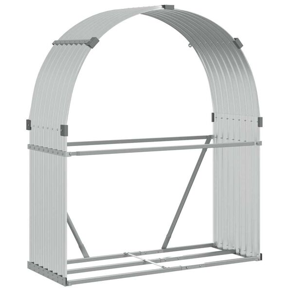 vidaXL Vedholder sølv 120x45x140 cm galvanisert stål