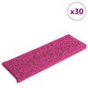 vidaXL Trappematter 30 stk 65x21x4 cm rosa rektangul&aelig;r kant