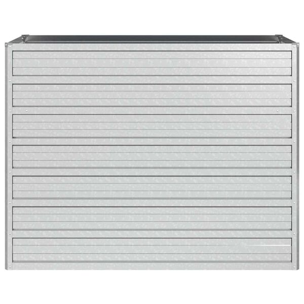 vidaXL Høybed 100x40x77 cm galvanisert stål sølv