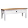 vidaXL Salongbord hvit 100x60x43,5 cm heltre furu Panama Range